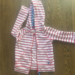 Mini Boden zip through toweling hoodie